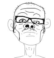 balding closed_mouth ear glasses hair mustache skinny soyjak variant:a24_slowburn_soyjak // 425x456 // 34.0KB