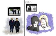 4soyjaks anime arm art clothes donald_trump drawfag drawing fat foot full_body glasses hair hand kim_jong_un leg north_korea obese open_mouth orange_skin red_eyes request shoe smile stubble suit variant:cobson variant:fatjak variant:feraljak variant:norwegian white_skin yellow_hair yellow_skin // 2965x1933 // 3.0MB