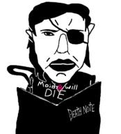 accelerationism angry arm book chud closed_mouth ear eyepatch hair hand holding_book holding_object lipstick millions_must_die misandry n1x nyx pen soyjak subvariant:pol_face text tranny variant:chudjak // 615x680 // 1.6MB