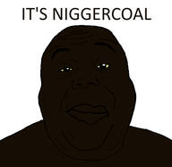 black_skin closed_mouth coal nigger soyjak text variant:alicia yellow_sclera // 592x573 // 90.2KB