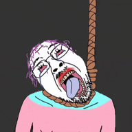 ack animated bloodshot_eyes crying flag hair mustache oe_cake open_mouth purple_hair rope soyjak suicide tongue tranny variant:bernd variant:gapejak // 406x338 // 1.4MB