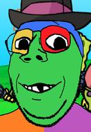 baby barneyfag closed_mouth clothes colorful deformed don_turtelli friday_night_funkin' glasses hat microphone smile soyjak spongebob_squarepants stubble subvariant:emmanuel subvariant:wholesome_soyjak variant:gapejak // 600x871 // 75.0KB