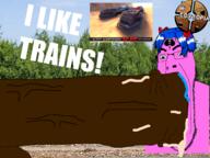 asdfmovie bbc black_skin blue_hair bow bury_pink_gril cum dick ear eyelids glasses green_eyes hair irl irl_background mist nsfw penis pink pink_skin s4s_(4chan) saliva seizure soy soytopia spit subvariant:spadeson team_fortress_2 train variant:cobson // 1440x1080 // 474.1KB