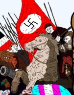 art battle_of_maclodio classical_art_parody fnf_pedo german_empire horse horseback_riding milan nazi_flag nazism ss_prinz_eugen swastika tranny variant:chudjak venice // 1142x1456 // 125.4KB