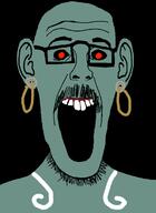 black_sclera earring glasses green_skin mustache open_mouth red_eyes redead soyjak stubble the_legend_of_zelda the_legend_of_zelda:_the_wind_waker variant:beastjak // 878x1200 // 79.6KB