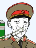 closed_mouth clothes collar_tabs communism cyrillic_text ear epaulettes hat kuz military military_cap military_uniform necktie old smile soviet_army_uniform soviet_union soyjak suit text uniform variant:carterjak variant:kuzjak wrinkles // 810x1080 // 231.8KB