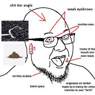 coal diagram dust glasses meme open_mouth soyjak stubble text tongue tranny variant:terfjak // 400x400 // 53.7KB