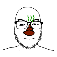 drawn facial_hair glasses ias oekaki poop soyjak stare stinky uncjak variant:uncjak white_background // 480x480 // 41.7KB