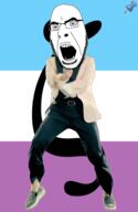 animated dance full_body gangnam_style glasses irl meta:delete open_mouth push_pin soyjak sticky stubble variant:cobson zoophile // 300x460 // 291.2KB