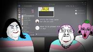 3soyjaks anime astolfo bbc blue_hair cigarette computer dark discord doge ear femboy femjanny fnf_pedo grooming gyate_gyate lips makeup maya_(ongezellig) miss_circle mymy naganohara_mio nas:gigachad neutral nichijou ongezellig open_mouth pansexual pedophile pooner sad scientoloju_(user) shadow smile smoking smug soyjak subvariant:cobsontalks text transbian uncle_murphy variant:alicia variant:bernd variant:cobson variant:feraljak variant:shirtjak variant:soyak wordswordswords yin_yang // 2560x1440 // 913.3KB