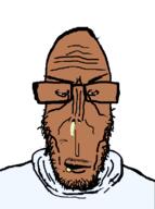 angry beard brown_skin euromutt european european_union flag flag:european_union glasses half_open_mouth mutt red_eyes shitskin star_(symbol) subvariant:euromutt sweater template variant:markiplier_soyjak // 594x797 // 39.3KB