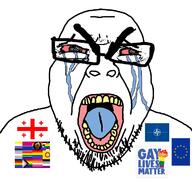 black_lives_matter blacked blm_logo crying european european_union flag:asexual_pride_flag flag:bisexual_pride_flag flag:european_union flag:georgia_(country) flag:intersex_pride flag:lesbian_pride_flag flag:lgbt_8_color flag:lgbt_philedelphia flag:lgbt_pride_flag flag:nato flag:non-binary_pride_flag flag:progress_pride_flag flag:transgender_pride_flag gay gay_flag gaypenis georgia lgbt nato soyjak stubble subvariant:seethejak teeth text tongue variant:bernd // 1200x1125 // 365.0KB