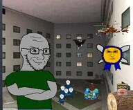 arm astrofene_(namefag) award awardfly bug closed_mouth clothes crossed_arms esl fly glasses green_shirt grey_skin helicopter liminal_space log multiple_soyjaks pistol punisher_face shotgun smile smug soyjak spam spam_on_the_log spammer stubble subvariant:brunetto subvariant:chudplier subvariant:soyak_(smug) variant:bernd variant:chudjak variant:meximutt variant:soyak warrior-z_(user) // 1123x932 // 369.0KB