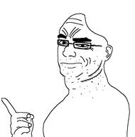 ben_shapiro blob glasses pointing soyjak stubble variant:unknown // 563x568 // 18.9KB