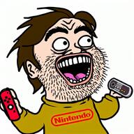 controller hair holding_object meta:ai_generated nintendo open_mouth stubble tongue variant:unknown video_game // 1024x1024 // 128.9KB