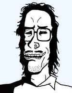 collar collared_shirt glasses hair long_hair mullet mustache nose_piercing nose_ring rape redraw shadow smile variant:mulletjak // 838x1072 // 25.1KB