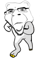 bear biting_lip ear eyebrows eyes glasses mouth_lines nose pedobear pedophile stretched stubble subvariant:hornyson variant:cobson yellow_nails // 620x850 // 181.8KB