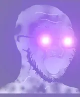 1soyjaks albedoe forehead_lines lens_flare purple_background soyjak stubble subvariant:soyak_(crazed) thougher variant:soyak // 665x800 // 233.1KB