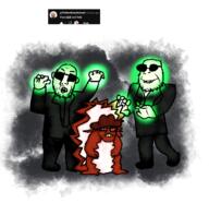 3soyjaks animal arm art biting_lip central_intelligence_agency clothes cowboy_hat drawfag drawing drawn_background full_body glasses glowing green_skin hand hat leg open_mouth peanut_the_squirrel request shoe smile stubble subvariant:feralsquirrel subvariant:wholesome_soyjak suit sunglasses tail trend:glowie trend:squirreljakking variant:feraljak variant:gapejak variant:nojak // 1418x1371 // 634.4KB