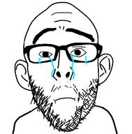 closed_mouth crying glasses mucus sad soyjak stubble variant:nojak // 483x490 // 26.9KB