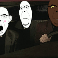 3soyjaks animated biting_lip black_skin blush car dance distorted driving ear earring glasses nose_piercing open_mouth painted_nails smile smug soyjak stubble subvariant:hornyson tattoo variant:cobson yellow_teeth // 500x281 // 489.6KB
