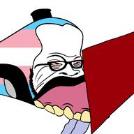 ack beard bloodshot_eyes crash flag:transgender_pride_flag glasses teeth train tranny variant:trainjak wall yellow_teeth // 2048x2048 // 240.1KB
