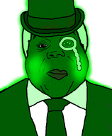 blond blush brown_skin chain clothes eyelashes fed glowing glownigger hubert_ts_manchester monocle negro subvariant:hunky_twink_sex_machine suit suit_and_tie top_hat // 592x720 // 185.8KB