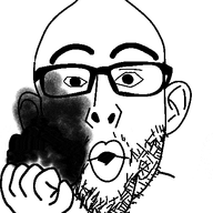 animated blackface bouncing ext=gif glasses lips makeup minstrel_show open_mouth red_lips stubble variant:nojak // 443x523 // 1.0MB