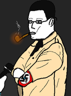 armband chud ear george_lincoln_rockwell glasses nazism pipe smoke swastika variant:chudjak // 250x339 // 16.3KB