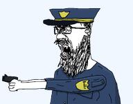 angry beard glasses gun hair police police_hat police_uniform variant:buddy // 1000x786 // 29.2KB