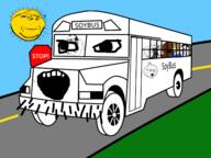 ashbie ashbie_moon autism back_to_school background bus crying driver driving grass happy_merchant its_over mask meta:low_resolution multiple_soyjaks nas:happy_jewish nas:merchant objectsoy onion road school school_bus series:vehiclejaks soybooru soybus stop_sign text tranny variant:alicia variant:bernd variant:chudjak variant:gapejak variant:soyak variant:wojak vehicle withered wrinkles // 600x450 // 97.3KB