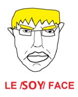 closed_mouth glasses lips pol_(4chan) soy soyjak_party variant:chudjak yellow_hair // 766x950 // 42.0KB