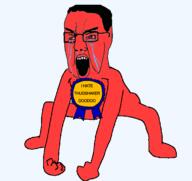 african_american animated aryan beard ext=gif glasses hair soyjak variant:niggatoes // 570x537 // 72.9KB