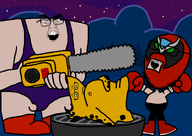 chainsaw grill homestar_runner night strong_bad strong_mad subvariant:neutralplier the_cheat variant:feraljak variant:markiplier_soyjak // 1606x1141 // 111.1KB