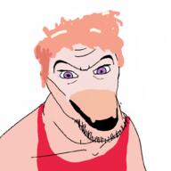 angry clothes dinosaur furry hair no_glasses pink_hair pink_skin snoot_game snout stubble variant:feraljak // 1000x1000 // 149.6KB