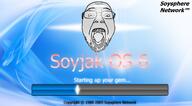 1988 2005 frutiger_aero glasses open_mouth operating_system os soy_os soyjak stubble teeth text tongue variant:bernd // 1388x768 // 735.2KB