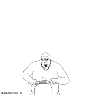 animated blart ext=gif fat glasses open_mouth poyopoyo riding scooter soyjak stubble variant:blartjak // 387x400 // 350.1KB