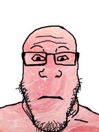 closed_mouth glasses meat neutral soyjak stubble subvariant:neutralplier variant:markiplier_soyjak // 600x800 // 343.5KB