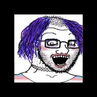 3d 4chan 4soyjaks a_(4chan) angry animated blood bloodshot_eyes blush closed_mouth crazed dead flag glasses hair hanging heart lgbt_(4chan) lipstick logo looking_at_you looking_to_the_right looking_up makeup mustache nintendo open_mouth purple_hair r9k_(4chan) rope smile smirk smug soyjak stubble subvariant:crazed_troonjak subvariant:soyak_(crazed) suicide teeth text tongue tranny variant:alicia variant:bernd variant:soyak vein video_game yellow_teeth // 282x282 // 1.8MB