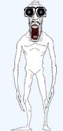 body claws full_body glasses monster staring stubble transparent variant:mentaljak // 1101x2295 // 66.1KB