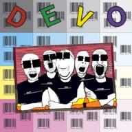 album_cover clothes devo glasses multiple_soyjaks music mustache open_mouth soyjak stubble subvariant:wholesome_soyjak sunglasses tshirt variant:a24_slowburn_soyjak variant:cobson variant:feraljak variant:gapejak variant:markiplier_soyjak // 1000x1000 // 918.2KB