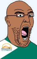 arabic_text bald brown_skin building egypt flag flag:giza giza glasses governorate hair open_mouth pyramid pyramids_of_giza soyjak stubble text tongue transparent transparent_background variant:imhotep // 529x832 // 47.9KB
