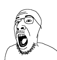 eyebrows glasses mustache open_mouth stubble teeth tongue variant:turkjak white_background white_skin // 539x558 // 8.6KB