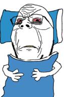 angry bed blanket bloodshot_eyes glasses hand pillow sleeping soyjak stubble subvariant:wholesome_soyjak tired variant:gapejak // 676x1021 // 91.7KB