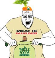 blart broccoli carrot clothes food meat_is_murder mouth_open organic potato scooter soyjak stubble variant:blartjak vegan vegetable whole_foods // 876x918 // 109.9KB