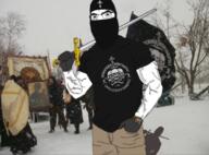 Mary background balaclava buff christian_cross christian_identity christianity clothes cyrillic_text eastern_orthodox eyebrows flag:Union_of_Orthodox_Banner-Bearers glasses group holding_sword icxcnika irl_background jesus jesus_christ movement organisation orthodox orthodox_icon orthodox_priest orthodoxy priest shadow snow sword tree ukraine variant:cobson vein virgin_mary watch weapon // 987x730 // 1.1MB