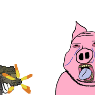 2soyjaks animated blood bloodshot_eyes clothes country crying firearm firing glasses gore gun hat helmet holding_gun holding_object holding_rifle military nazism nsfl oink open_mouth rifle russo_ukrainian_war soyjak stubble subvariant:massjak subvariant:wholesome_soyjak swastika tongue ukraine variant:chudjak variant:gapejak weapon yellow_teeth // 1650x785 // 252.1KB