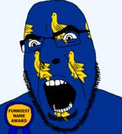 angry animal award bird british england flag flag:sussex glasses hair looking_to_the_left open_mouth sex soyjak stubble sussex teeth text thick_eyebrows united_kingdom variant:cobson // 721x789 // 112.8KB