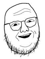 glasses half_open_mouth soyjak stubble variant:unknown // 539x700 // 7.3KB