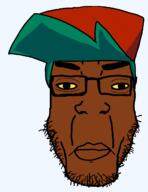 black brown clothes eyebrows fake_hair fnf fnf_pedo glasses hair hat head high_res kys_fnf_pedo pedophile predator series:remastered_soyjaks shitskin staring subvariant:chudplier template transparent_background variant:chudjak variant:markiplier_soyjak yellow_eyes // 1000x1300 // 31.6KB